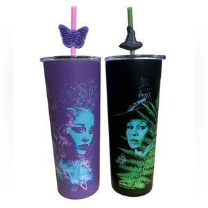 Wicked- Glinda & Elphaba Portrait Tumblers with Straws (NEW)